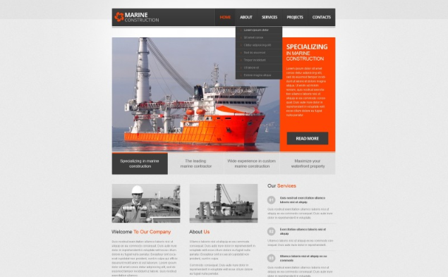 Construction Company Website Template