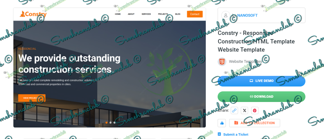 Constry Construction HTML Template Free Download