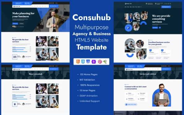 ConsuHub – Multipurpose Agency Business HTML Template — Template by Templatemonster