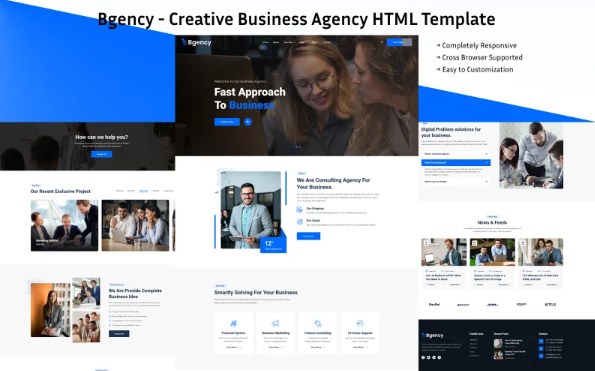 Creative Business Agency HTML Template – Bgency Business — Template by Templatemonster