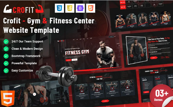 Crofit – Gym & Fitness Center Website Template — Template by Templatemonster