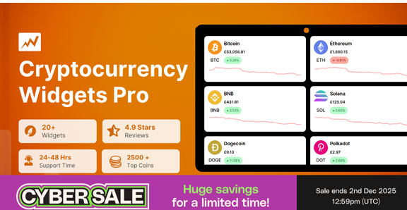 Cryptocurrency Widgets Pro