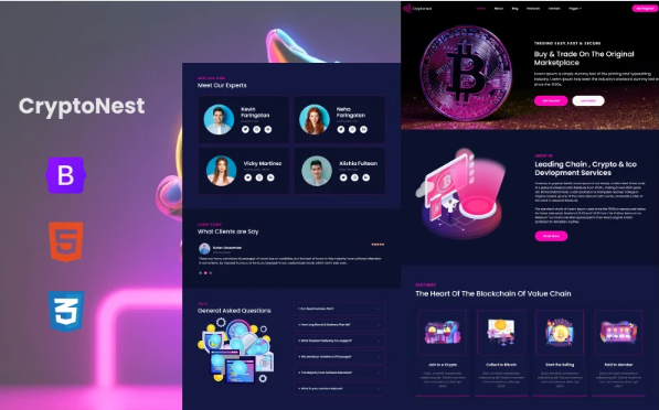 Cryptonest – Cryptocurrency HTML Template — Template by Templatemonster