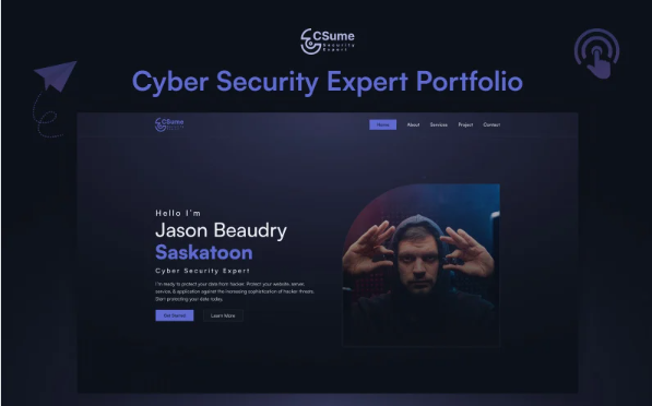 Csume v3 – Next.js Cyber Security Portfolio Template — Template by Templatemonster