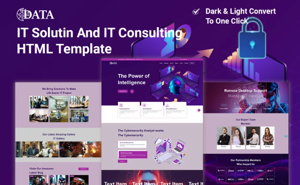 DATA – It Technology, It Intelligence And Cyber Agency Html Template