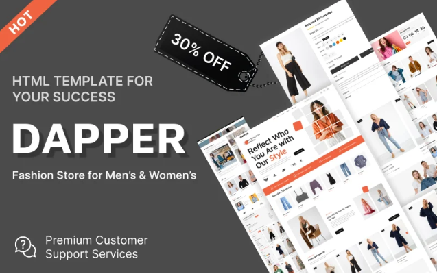 Dapper - Fashion & Lifestyle E-Commerce HTML Template Website Template