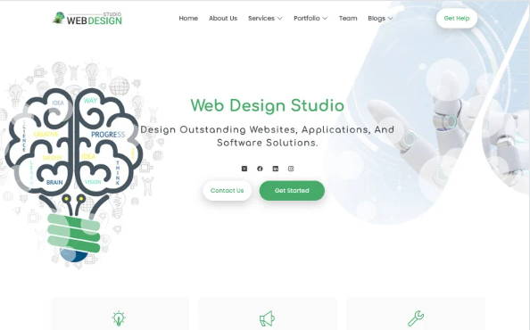DesignSoft – Business Services Company and Web Design Studio Website Template — Template by Templatemonster