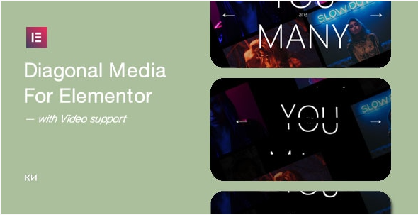 Diagonal Media for Elementor