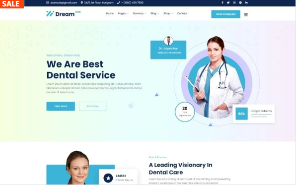 DreamHub Dentist & Dental Clinic HTML5 Template — Template by Templatemonster