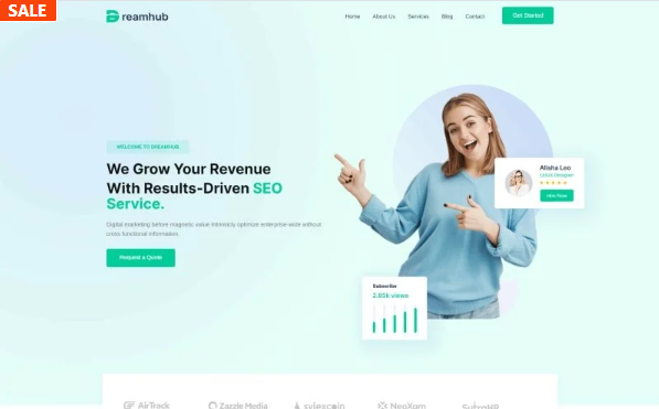 Dreamhub SEO & Marketing Agency HTML5 Template — Template by Templatemonster