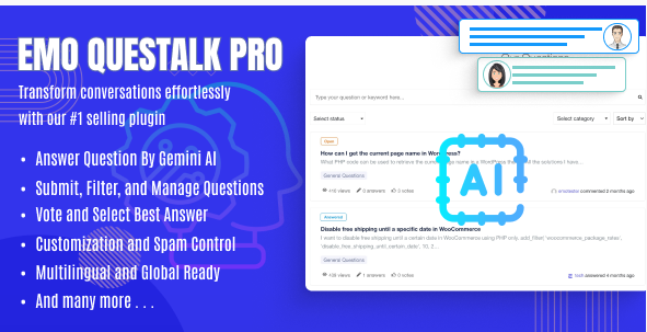 EMO Questalk Pro – Question & Answer Plugin