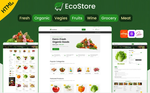 EcoStore - Online Grocery Store & Organic Food HTML Website Template