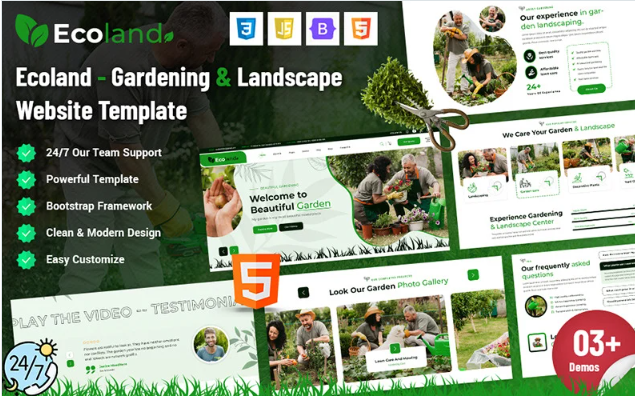 Ecoland – Gardening and Landscaping Website Template