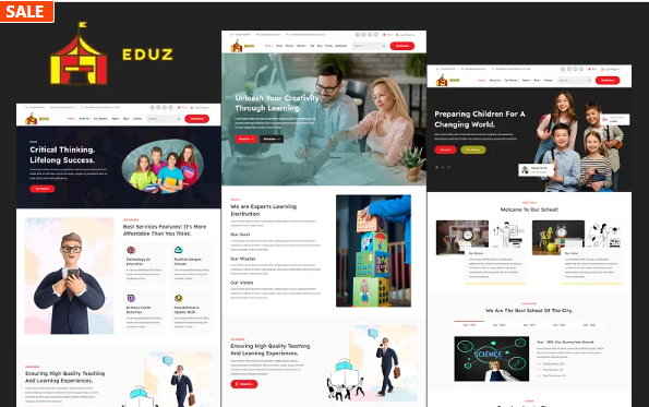 EduZ - School, Kindergarten, Nursery Education HTML5 Website Template