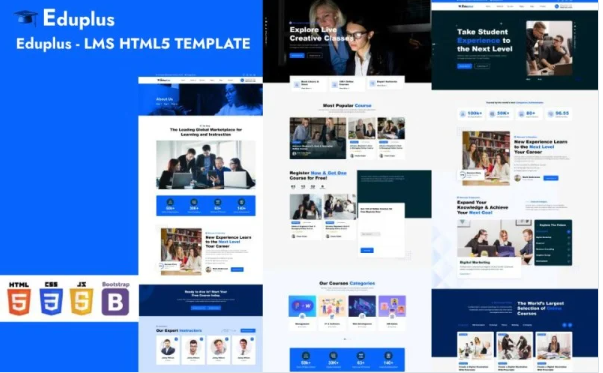 Eduplus - LMS HTML5 TEMPLATE Website Template