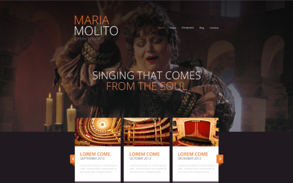 Elegant Opera Singer Website Template
