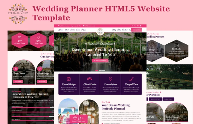 Eternal Vows - Wedding Planner HTML5 Website Template