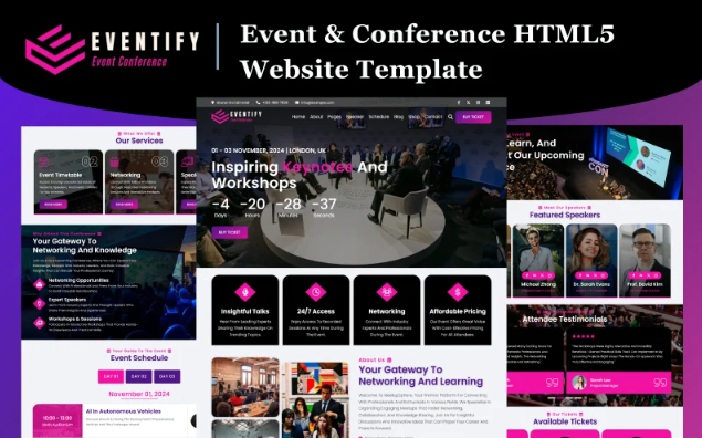 Eventify - Event & Conference HTML5 Website Template