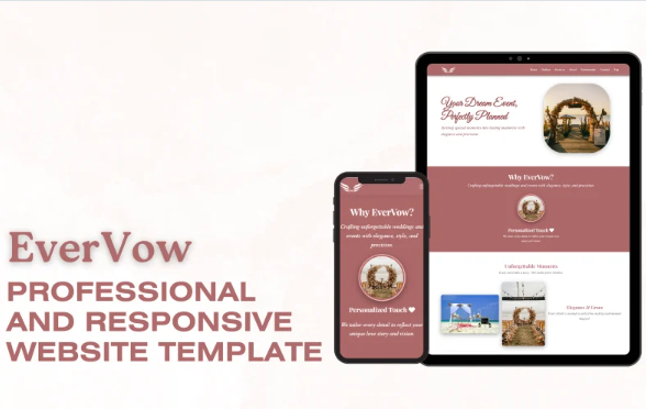 EverVow – Event Planner Website Template