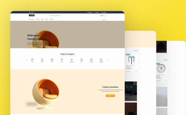FURNIQ – A Responsive Furniture Ecommerce Website HTML Template — Template by Templatemonster