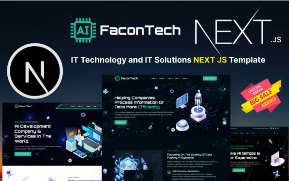 FaconTech – IT Technology and IT Solutions NEXT JS Template — Template by Templatemonster
