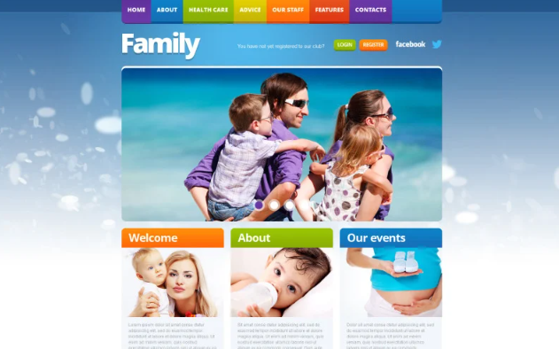 Family Responsive Website Template — Template by Templatemonster
