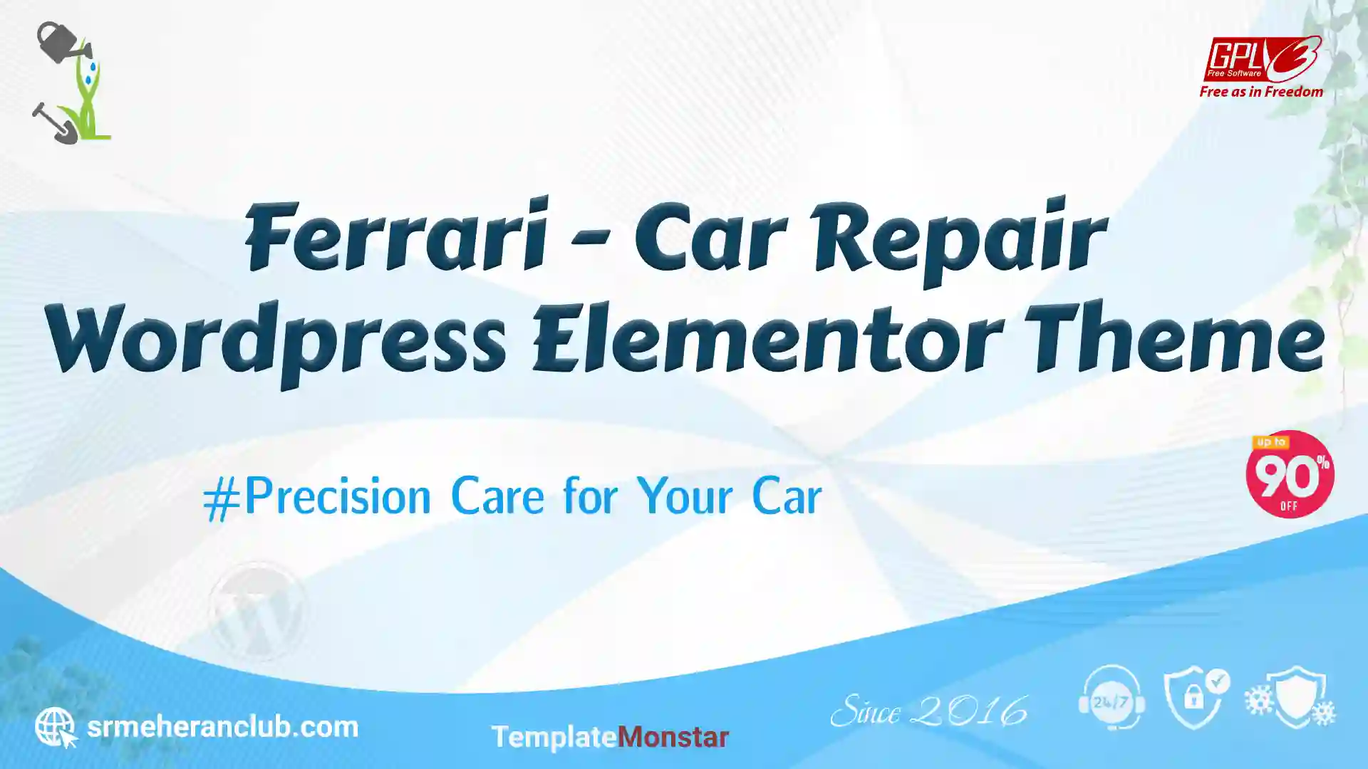 Ferrari – Car Repair WordPress Elementor Theme — Theme by Templatemonster
