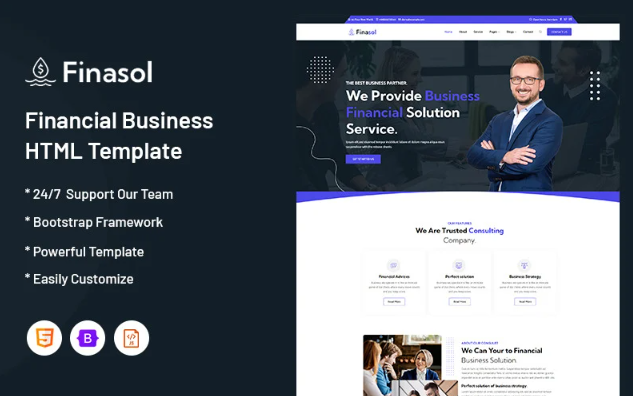 Finasol – Financial Business Website Template