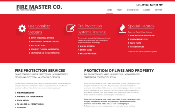 Fire Department Responsive Website Template