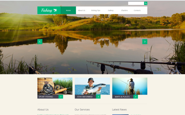 Fishing Responsive Website Template