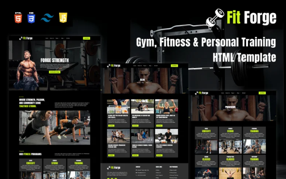 FitForge – Gym, Fitness & Personal Training HTML Template
