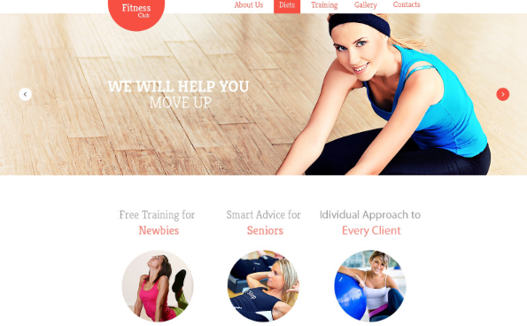 Fitness Responsive Website Template