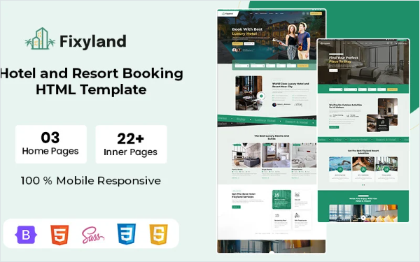 Fixyland – Hotel and Resort Booking HTML Template — Template by Templatemonster