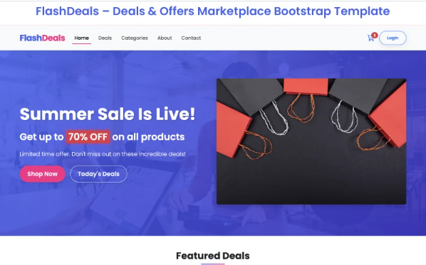 FlashDeals – Exclusive Discounts & Promotions HTML Template