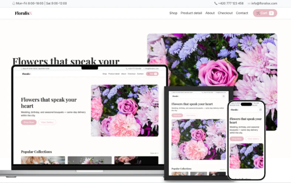 FloralisX – Modern Flower Shop HTML Template