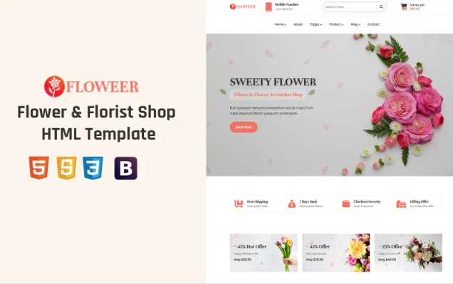 Floweer - Flower & Florist Shop HTML Template Website Template