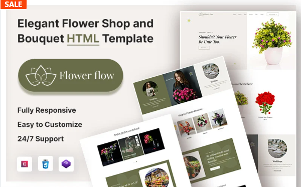 Flower Flow – Elegant Flower Shop & Bouquet HTML5 Template