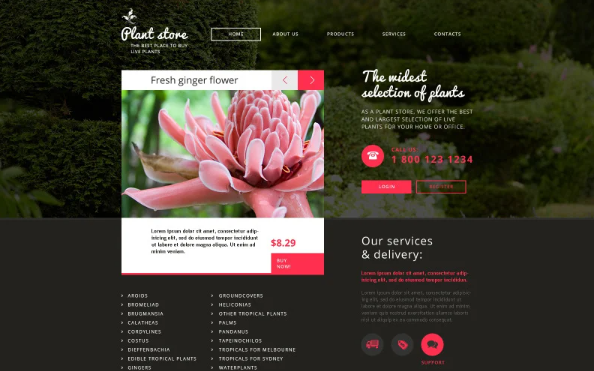 Flower Shop Responsive Website Template