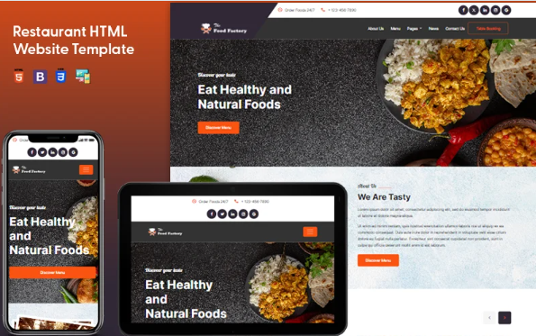 Food Factory – HTML Website Template — Template by Templatemonster