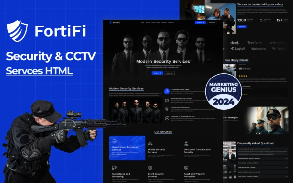 FortiFi – Security Services HTML5 Website Template — Template by Templatemonster