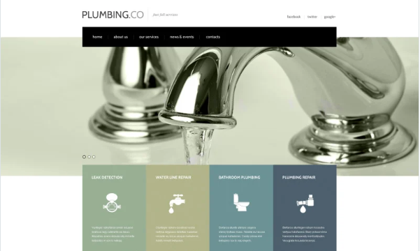 Full Plumbing Services Website Template