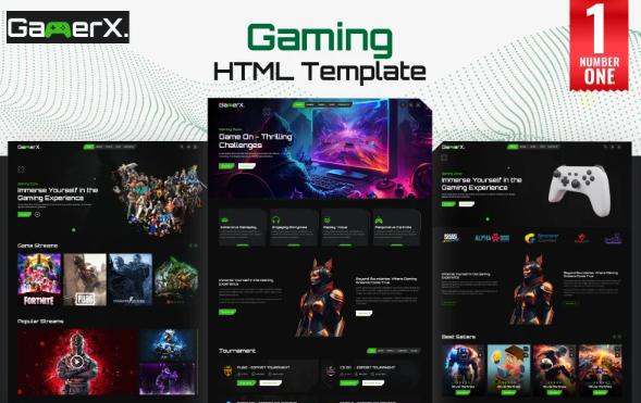 GamerX – Multipurpose Gaming HTML Template | Game Store | Gamers, online streamers & game blogs — Template by Templatemonster
