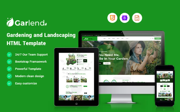 Garlend – Gardening and Landscaping Website Template