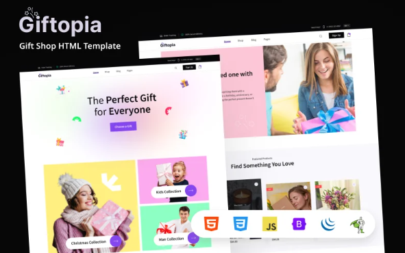 Giftopia – gift shop HTML Template — Template by Templatemonster