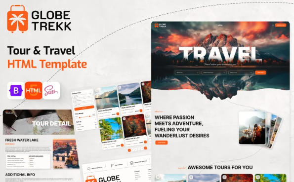 Global Trekk – Tour & Travel Agency Booking HTML Website Template