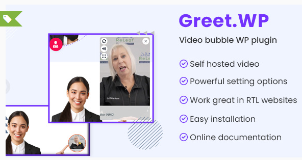 Greet – Video Bubble WordPress Plugin
