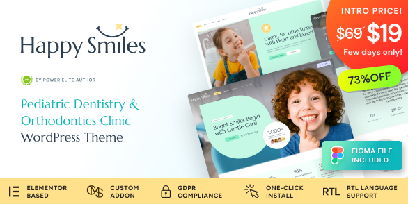 Happy Smiles - Pediatric Dental Clinic Theme