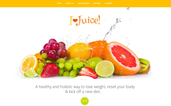 Healthy Juice Website Template