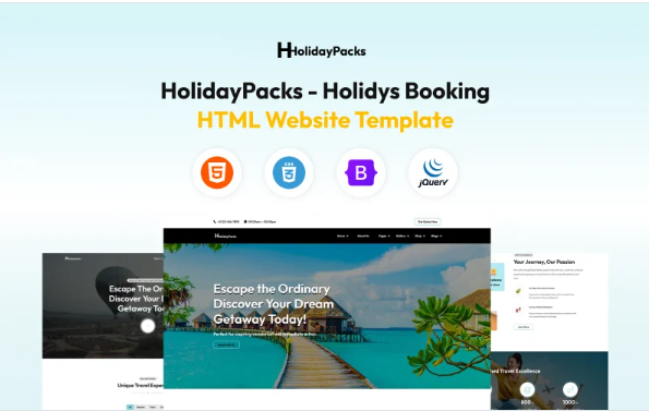 HolidayPacks - Holidys Booking HTML Website Template1.0