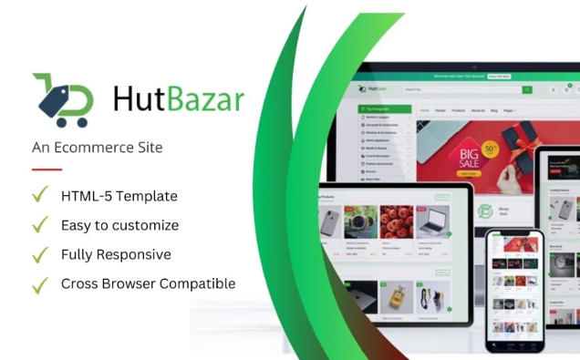 HutBazar - Shop Smarter, Live Better Website Template